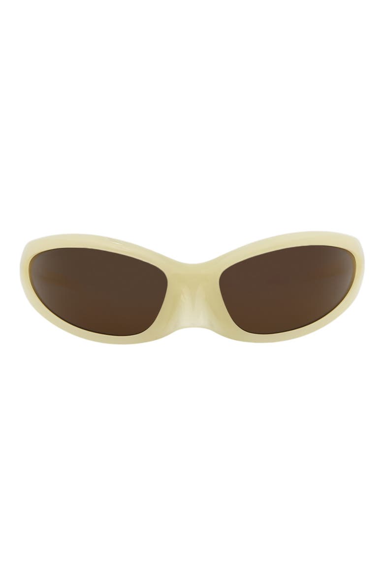 80mm Wrap Sunglasses, Main, color, YELLOW YELLOW BROWN