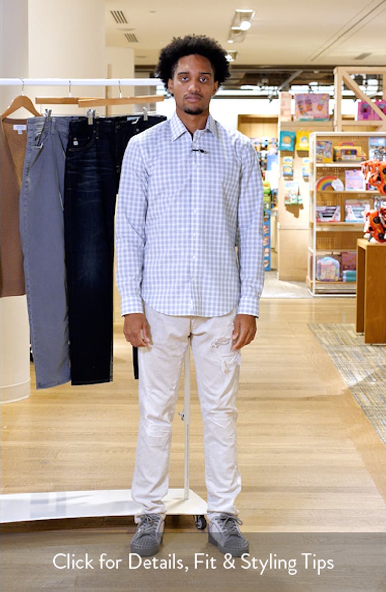 Extra Trim Fit Check Non Iron Cotton Dress Shirt, sales video thumbnail