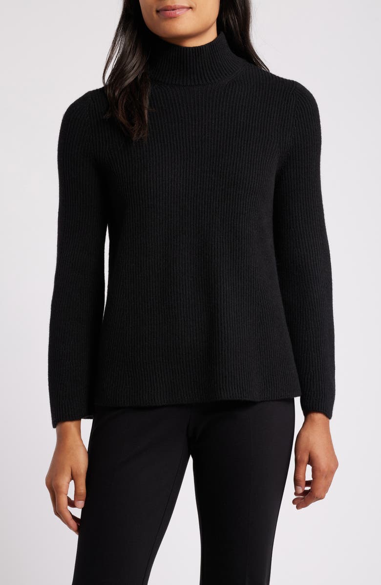Anne Klein Mock Neck Rib Sweater, Main, color, 