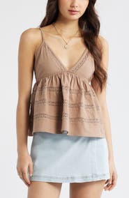 BP. Inset Lace Babydoll Cami