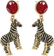 EYE CANDY LOS ANGELES Zebra Drop Earrings