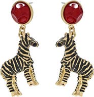 EYE CANDY LOS ANGELES Zebra Drop Earrings