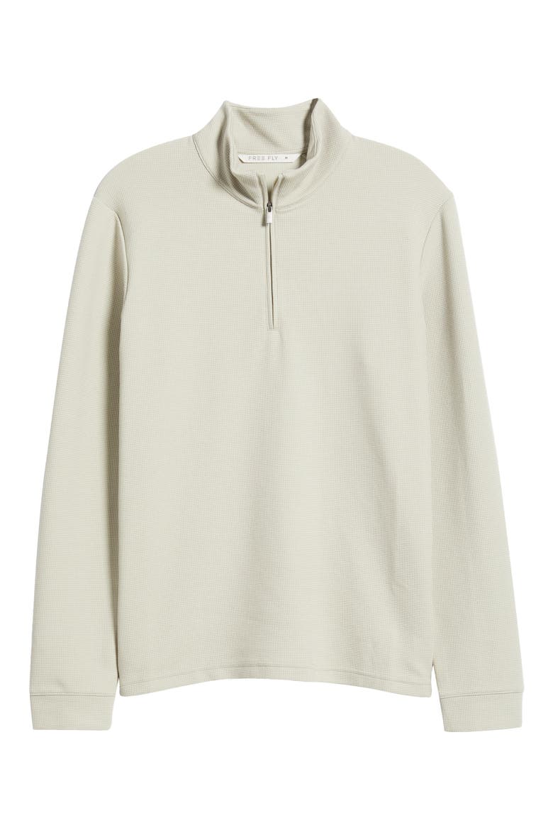 Waffle Quarter Zip Pullover, Alternate, color, SANDSTONE