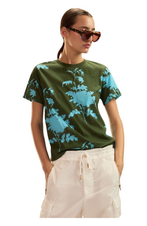 Cynthia Rowley Everyday Cotton Tee In Green