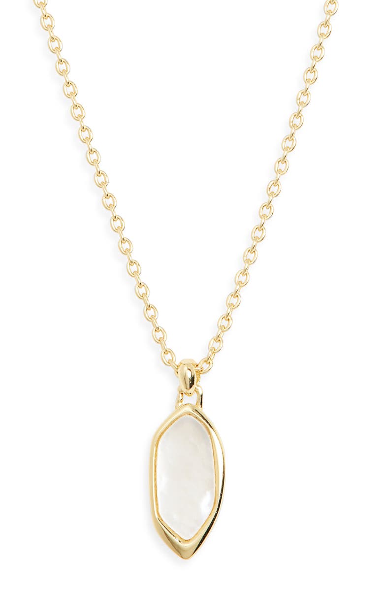 ARGENTO VIVO Mother-of-Pearl Pendant Necklace, Main, color, Gold