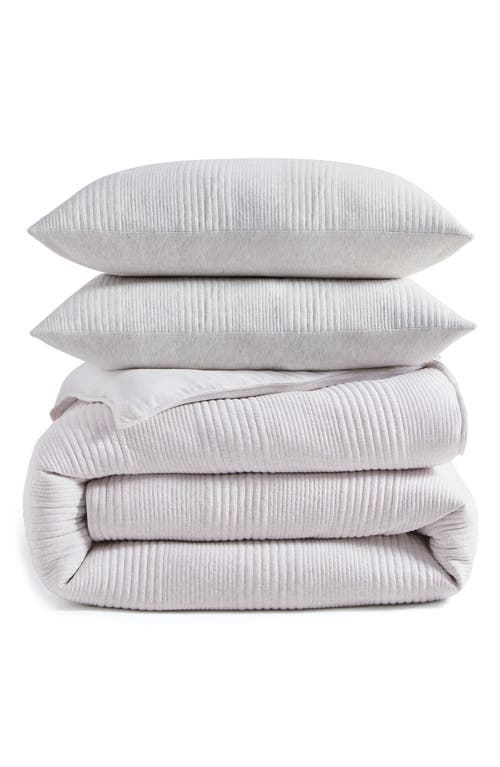 DKNY Pure Pure Rib Comforter & Sham Set in Heathered Grey 