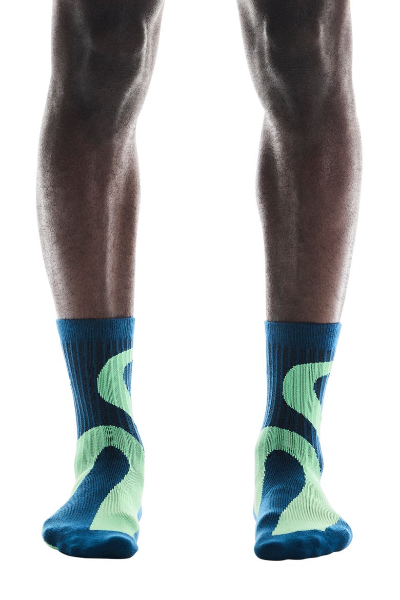 Liquid Logo High 2-Pack Socks, Alternate, color, TEMPEST/ HONEYDEW