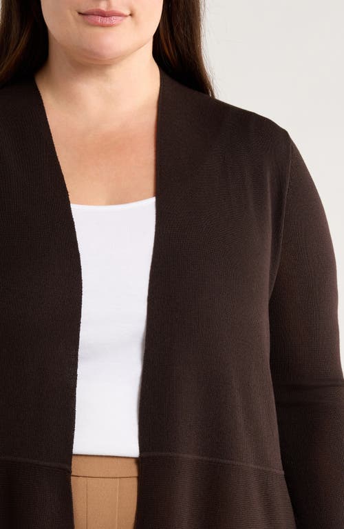 Anne Klein Montery Open Front Cardigan In Black