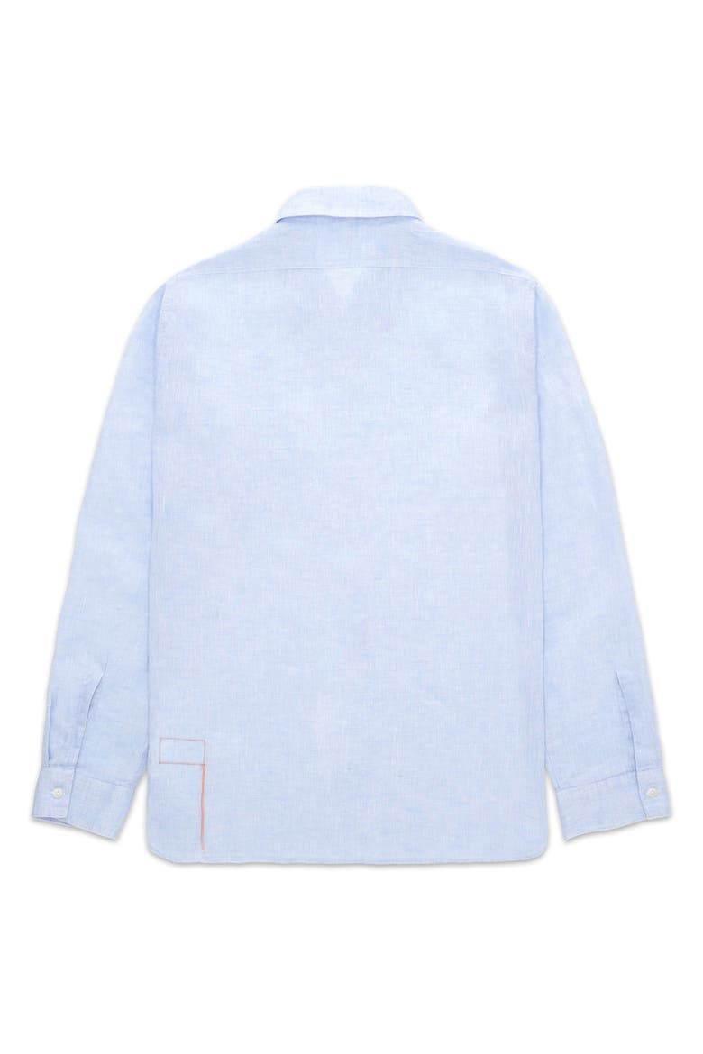 Work Linen Shirt, Alternate, color, SKY
