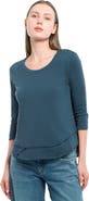 WILT Clothing Shrunken Crew 3/4 Sleeve Mock Layer Tee