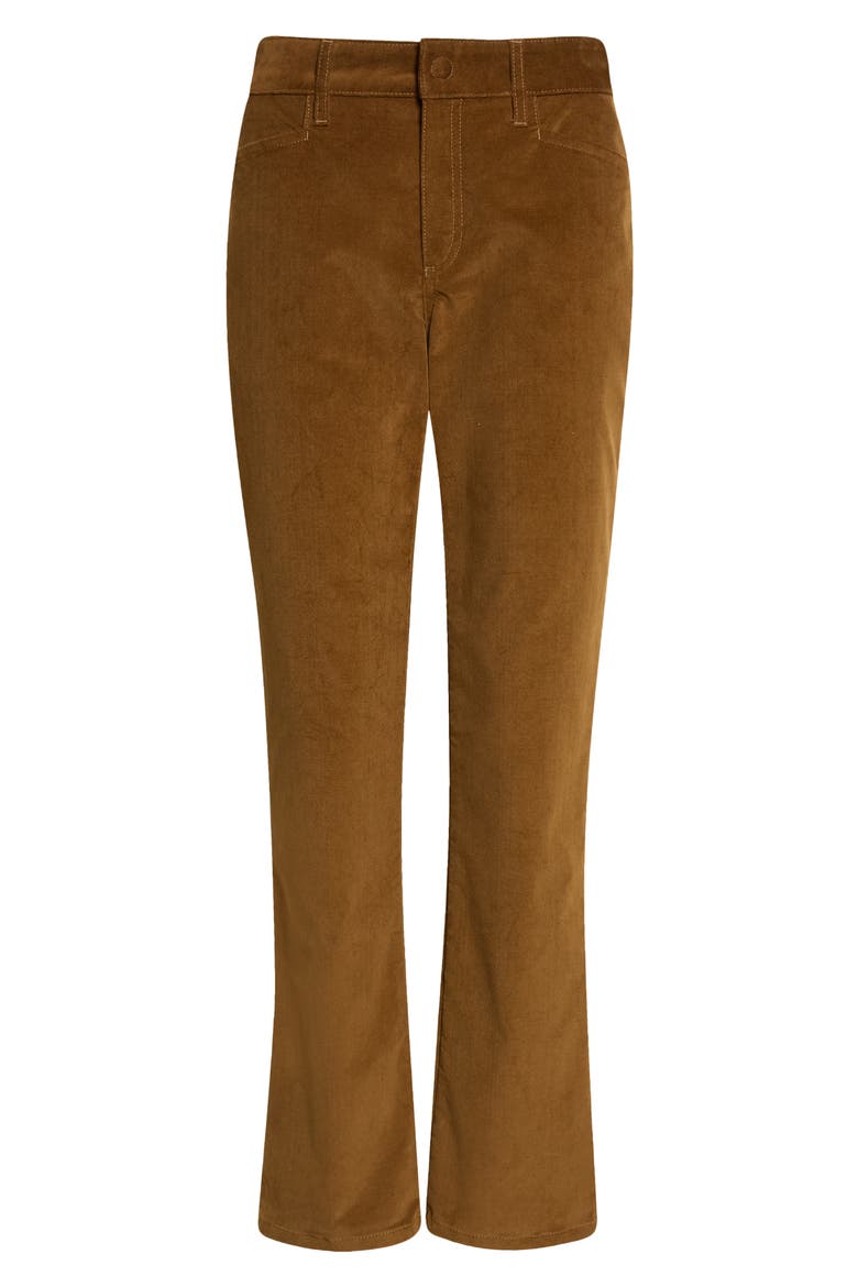 Stretch Cotton Velvet Skinny Flare Pants, Main, color, TOBACCO