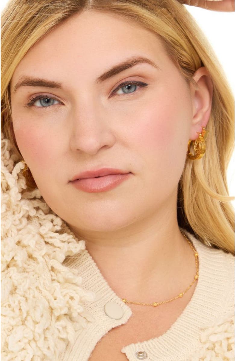 Gwen Beloti Lina Boxy Round Hoop Earring, Alternate, color, Gold