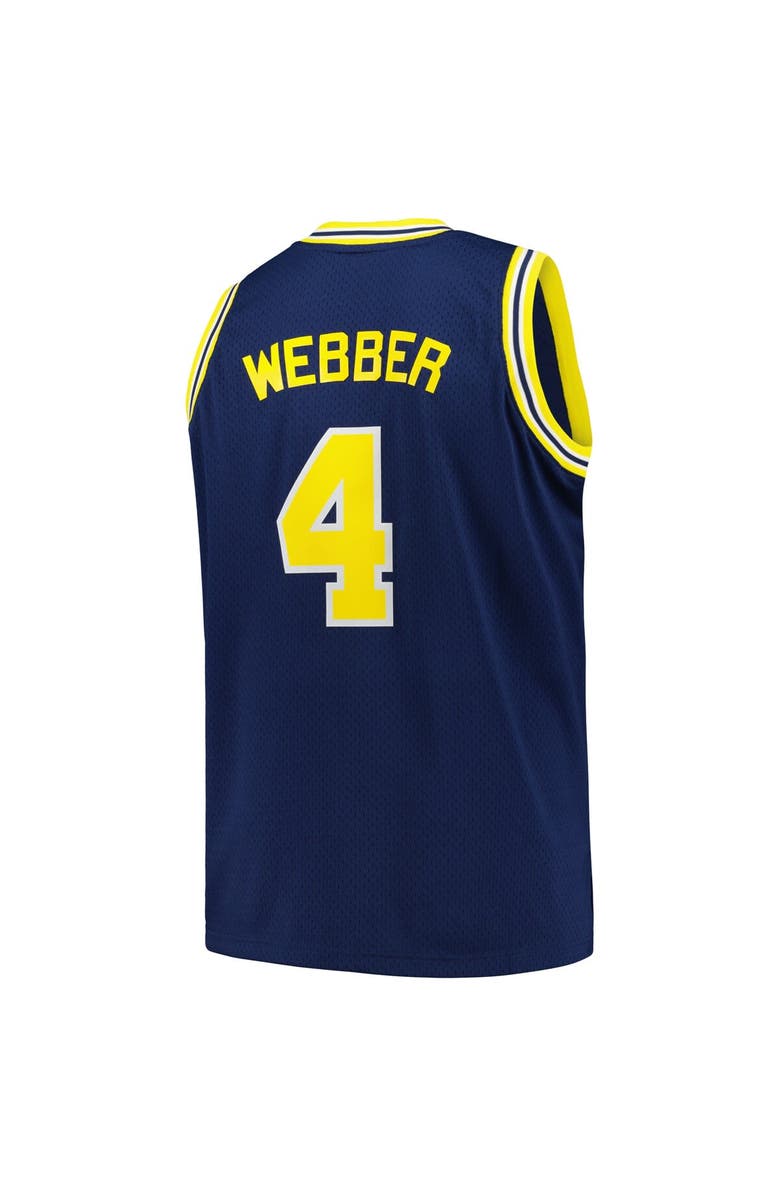 Mitchell & Ness Men's Mitchell & Ness Chris Webber Navy Michigan Wolverines 1991/92 Big & Tall Swingman Jersey, Alternate, color, 