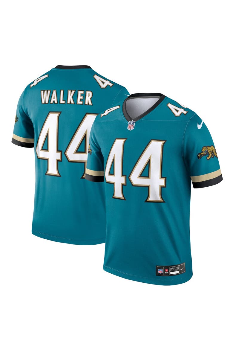 Men's Nike Travon Walker Teal Jacksonville Jaguars Prowler Throwback Legend Jersey, Main, color, Teal