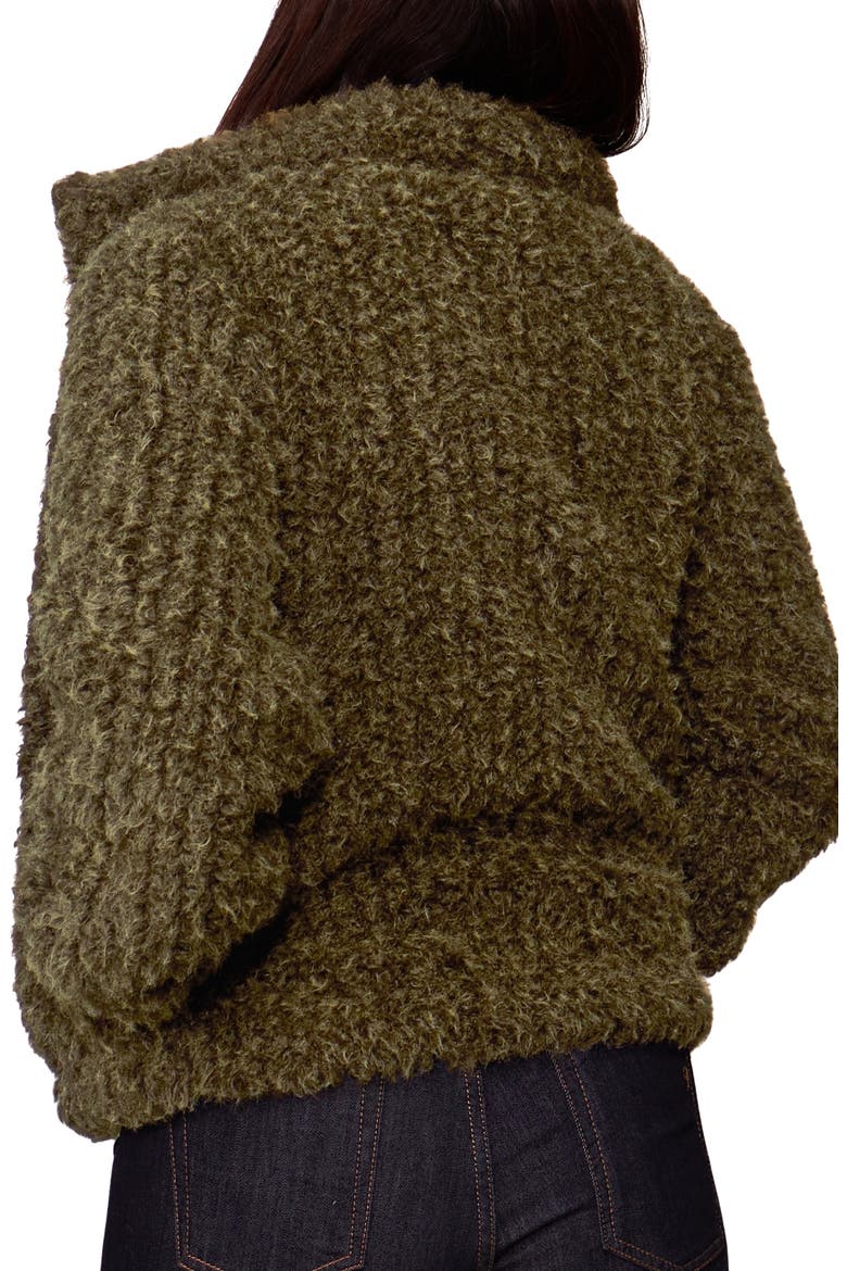 High Pile Fleece Zip Jacket, Alternate, color, OLIVE
