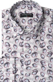 MASUTTO Livio Print Button-Up Long Sleeve Shirt