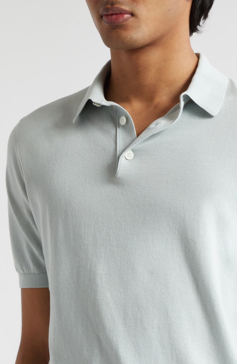 Eleventy Short Sleeve Cotton Polo Sweater, Alternate, color, Green