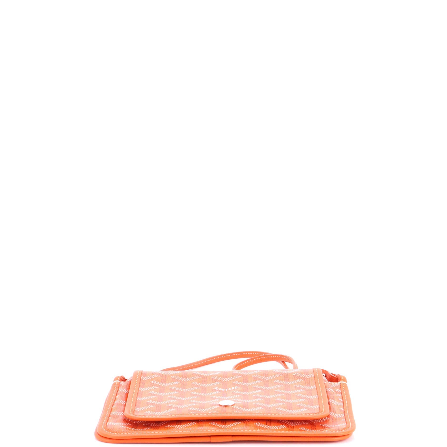 Plumet Clutch Wallet Coated Canvas, Alternate, color, Orange