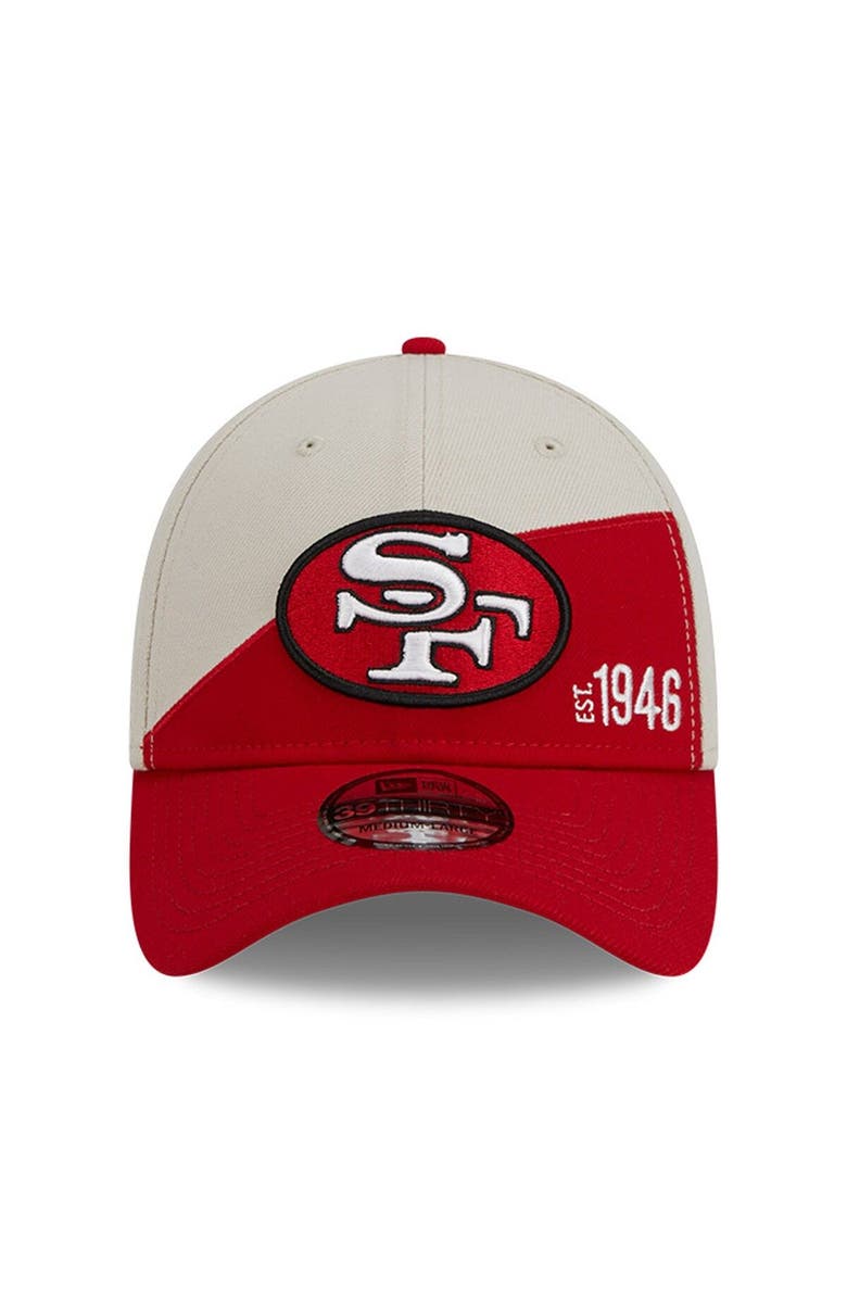 New Era Men's New Era Cream/Scarlet San Francisco 49ers 2023 Sideline Historic 39THIRTY Flex Hat, Alternate, color,