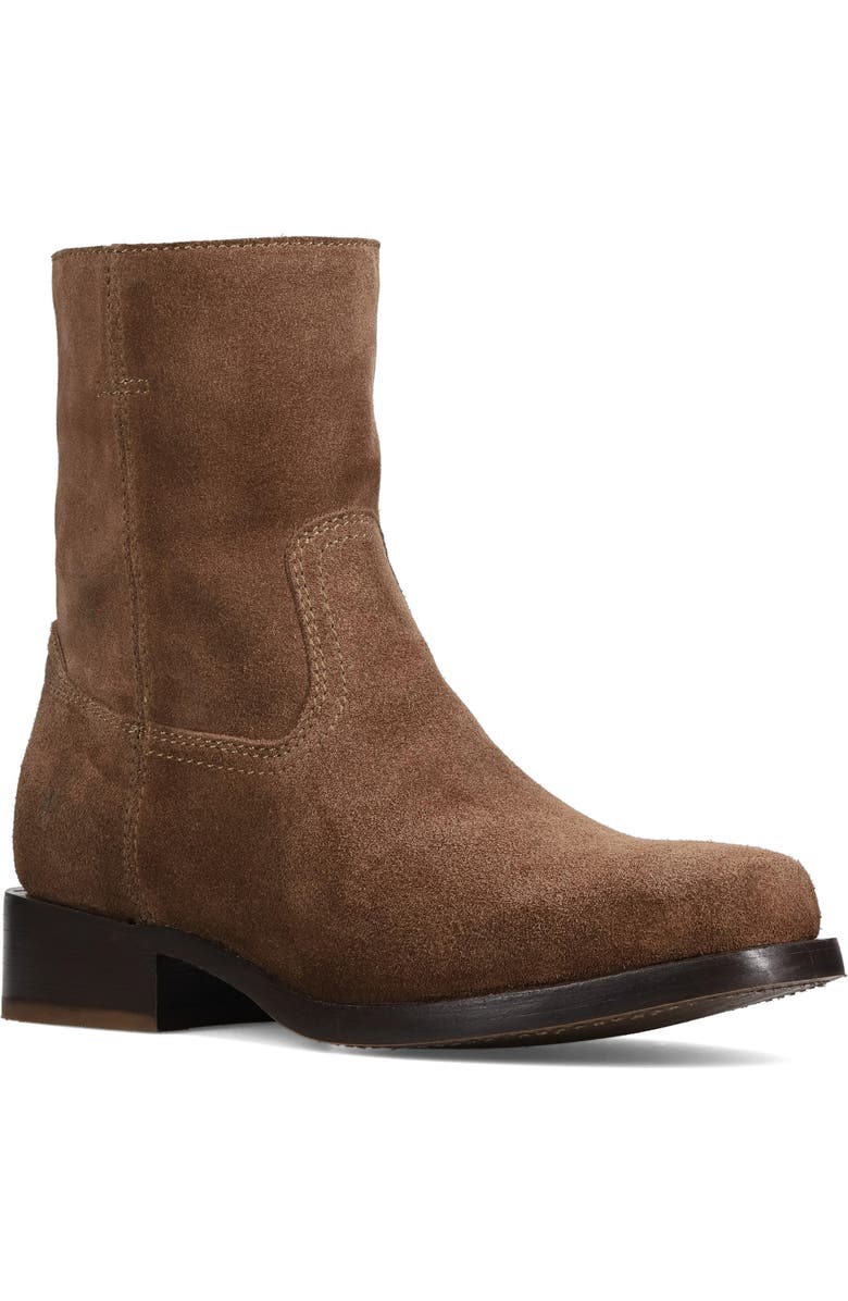 Frye Campus Suede Plain Toe Zip Boot, Main, color, Driftwood