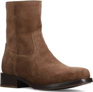 Frye Campus Suede Plain Toe Zip Boot
