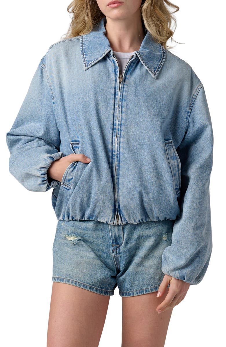 BLANKNYC Denim Bomber Jacket, Main, color, 