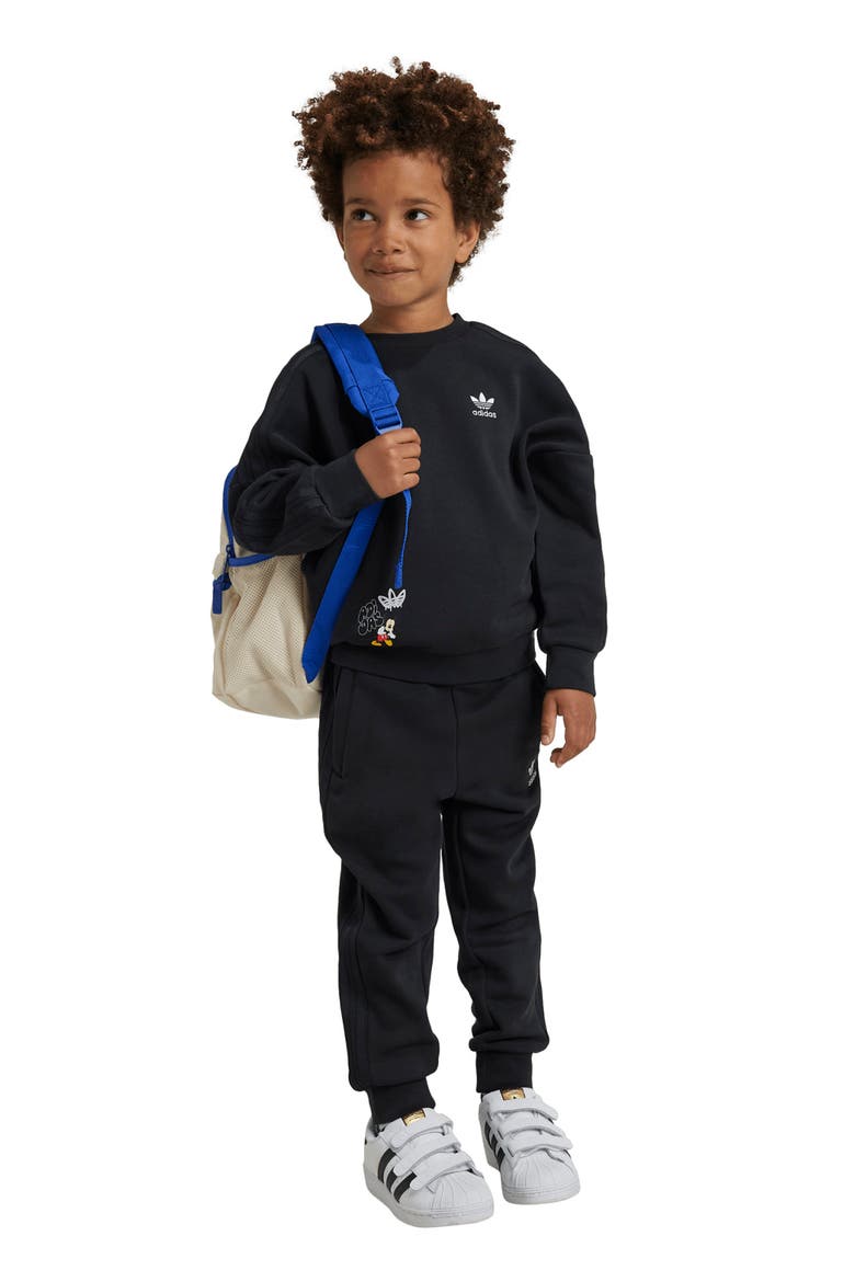 x Disney Kids' Mickey Mouse Sweatshirt & Joggers Set, Alternate, color, BLACK