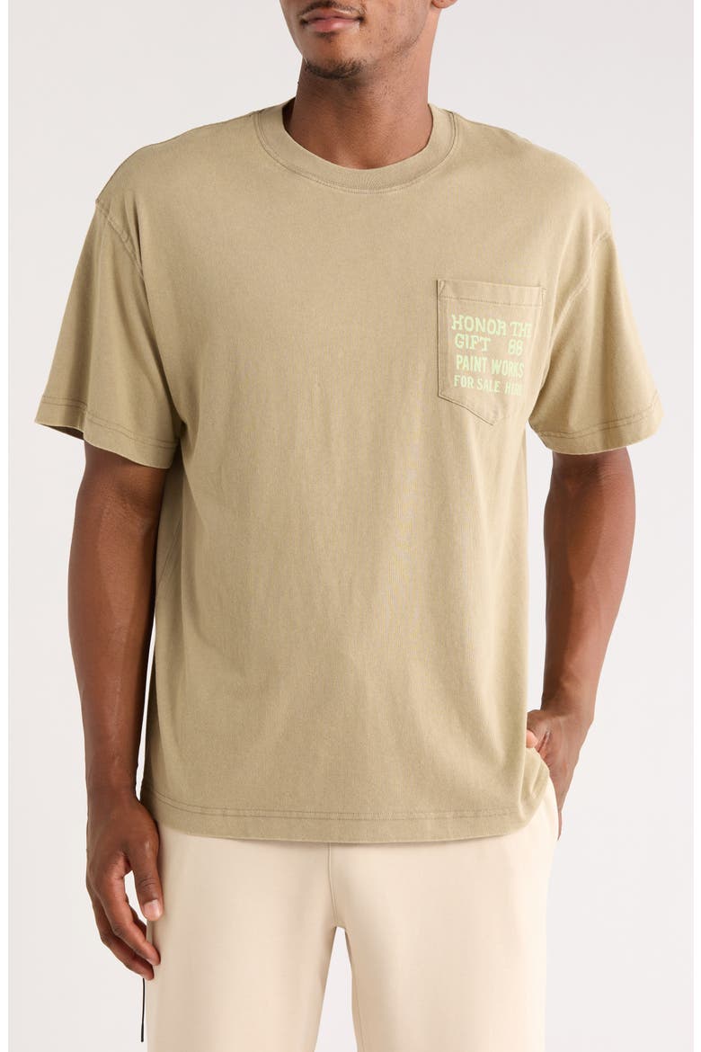 Paint Works Graphic Pocket T-Shirt, Main, color, TAUPE
