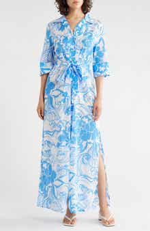 A Swell Time Sanna Tie Waist Shirtdress