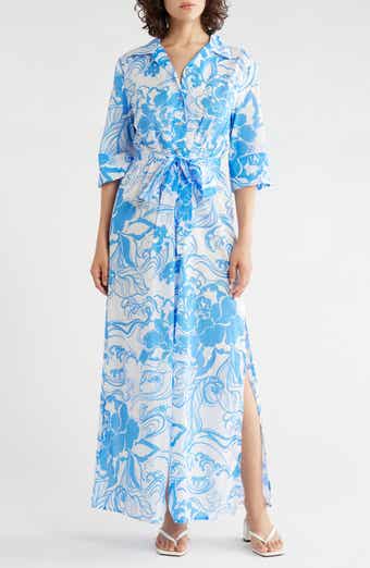 A Swell Time Sanna Tie Waist Shirtdress