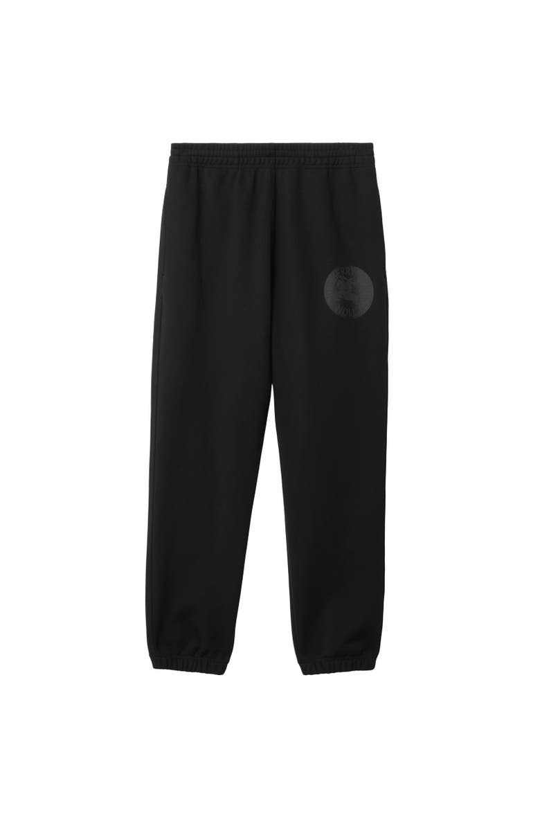 Burberry EKD Badge Cotton Jogging Pants, Alternate, color, Black