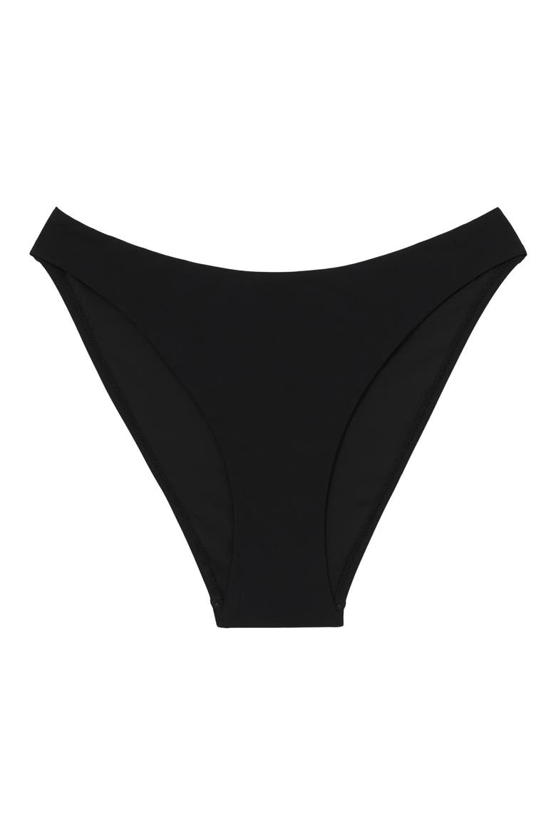Carina High Cut Bikini Bottoms, Main, color, BLACK