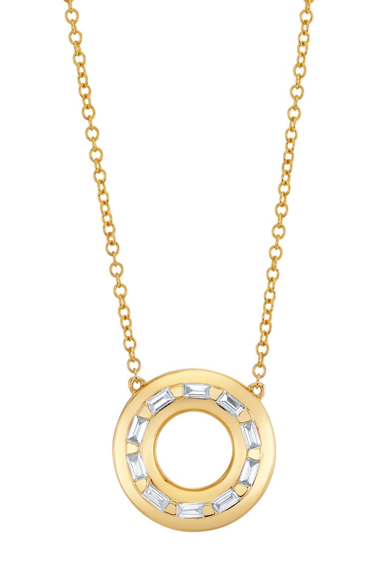 18K Gold Diamond Orbit Pendant Necklace, Main, color, GOLD