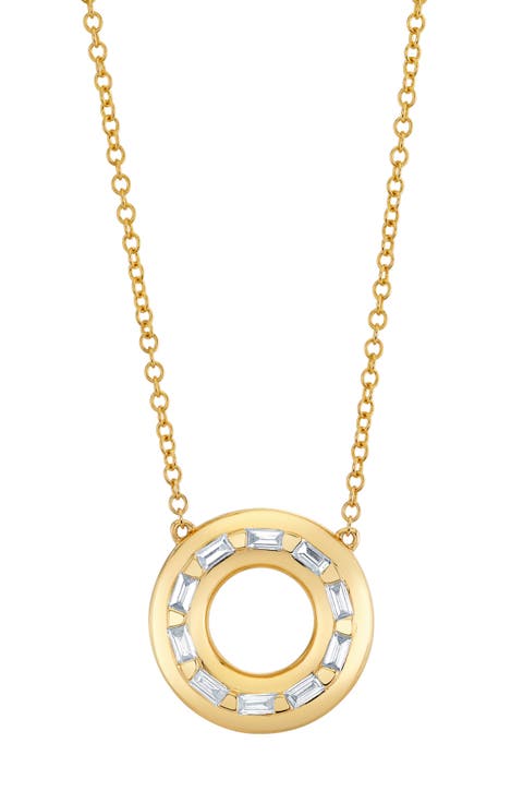 18K Gold Diamond Orbit Pendant Necklace