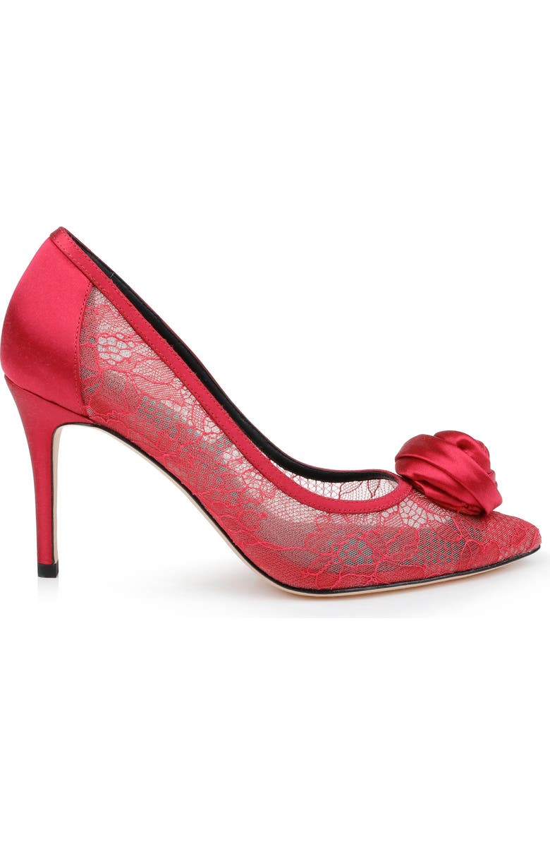 L'AGENCE Fosette Pointed Toe Pump, Alternate, color, Red Lace