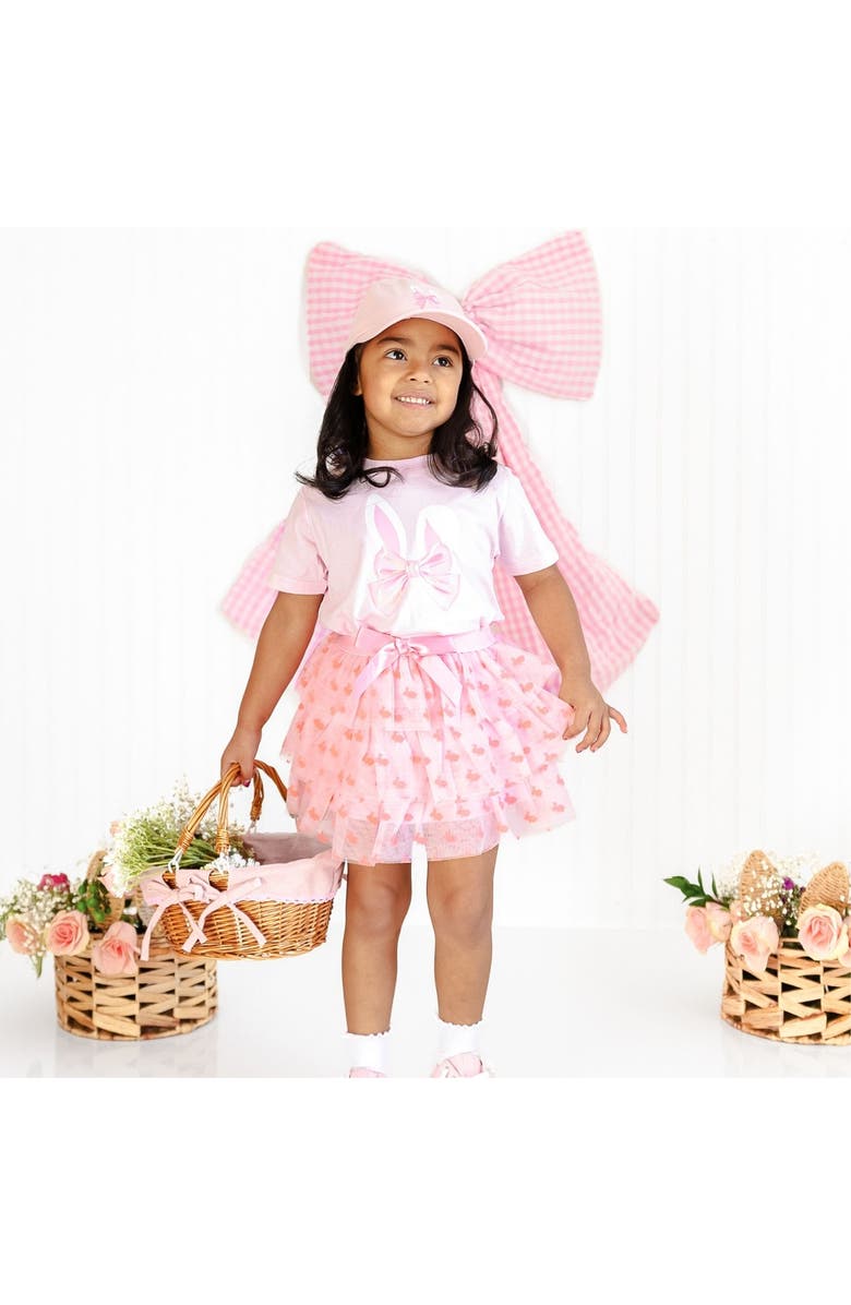 Sweet Wink Bunny Bow Easter Short Sleeve T-Shirt, Alternate, color, Ballet Pink