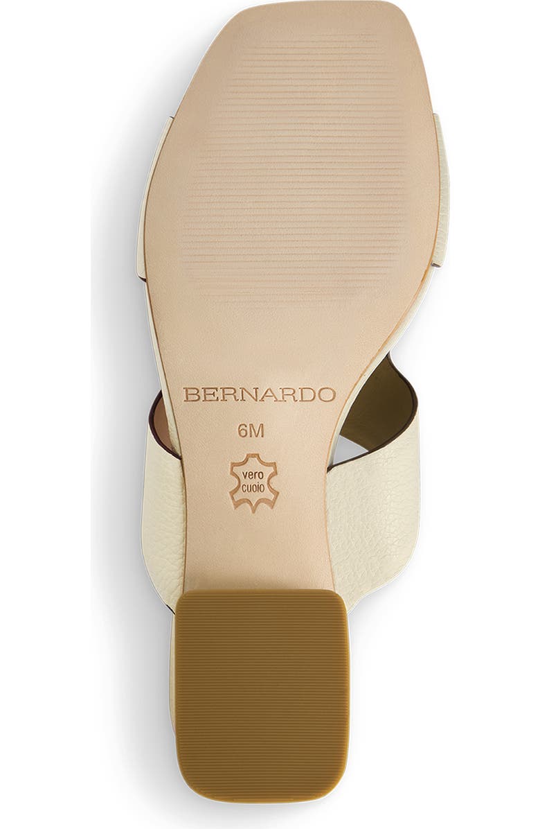 Bernardo Jewel Low Block Heel Sandal, Alternate, color, Eggshell Tumbled Calf