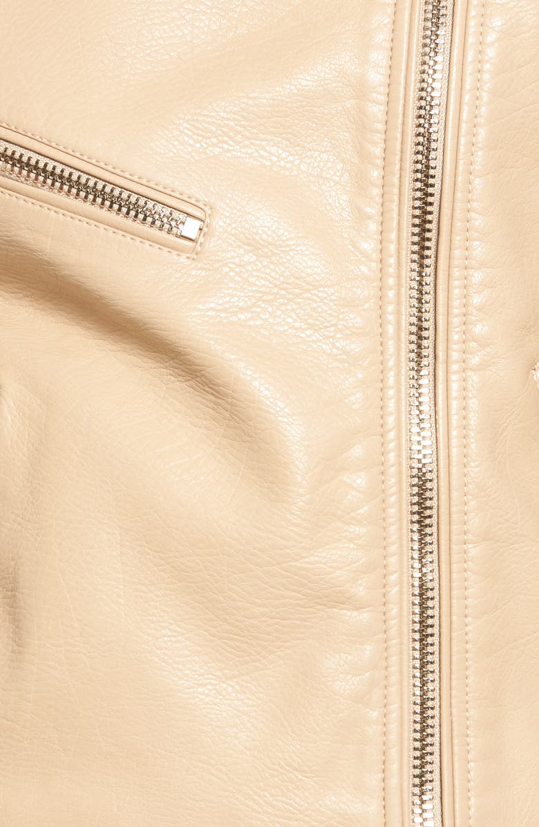 BLANKNYC Faux Leather Moto Jacket, Alternate, color, Natural Light