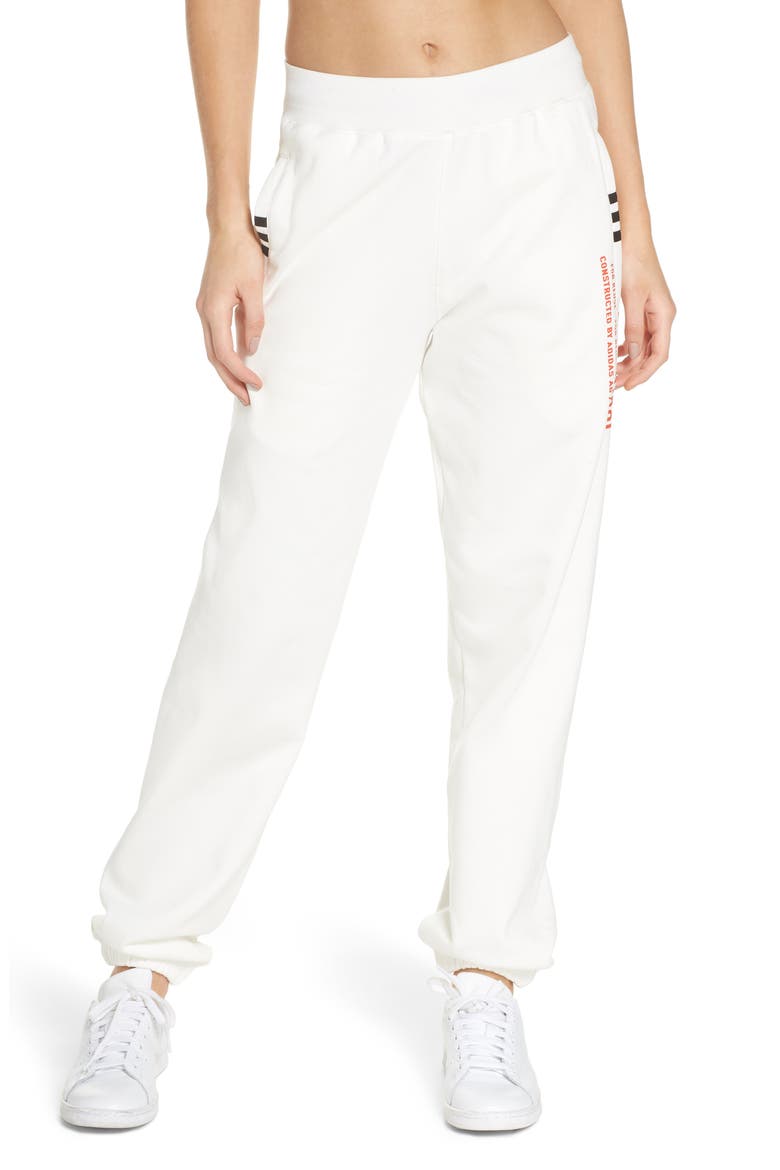 Graphite Jogger Pants, Main, color, WHITE/ ORANGE/ BLACK