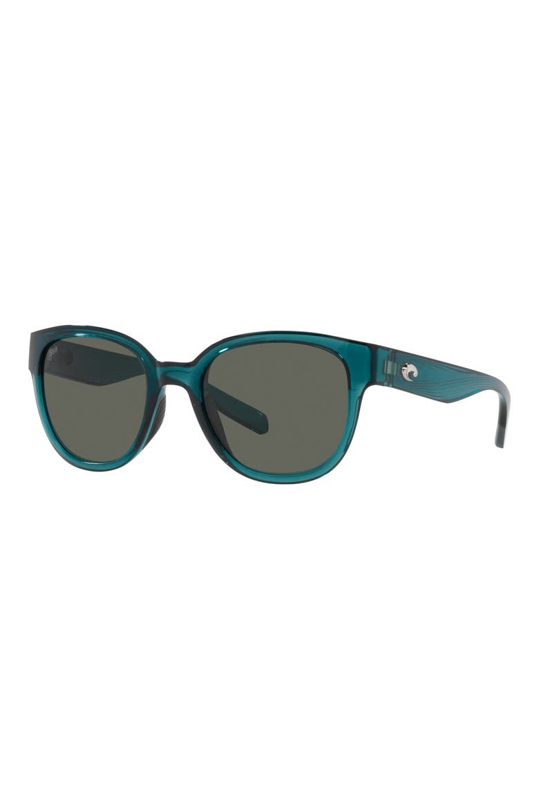 Salina 53mm Polarized Rectangular Sunglasses, Alternate, color, TEAL