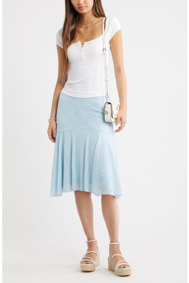 Lace Handkerchief Midi Skirt, Alternate, color, BLUE SKYRIDE