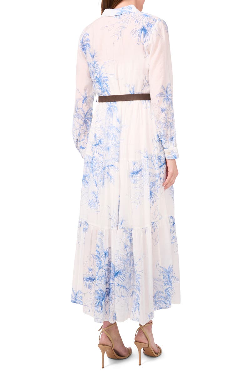 Halogen<sup>®</sup> Placed Floral Long Sleeve Maxi Shirtdress, Alternate, color, 