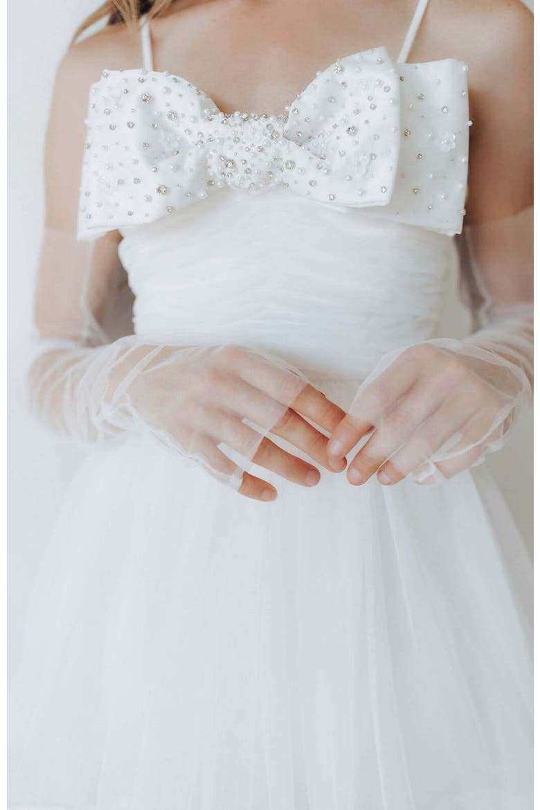 Minimalist Sheer Gloves, Alternate, color, Ivory