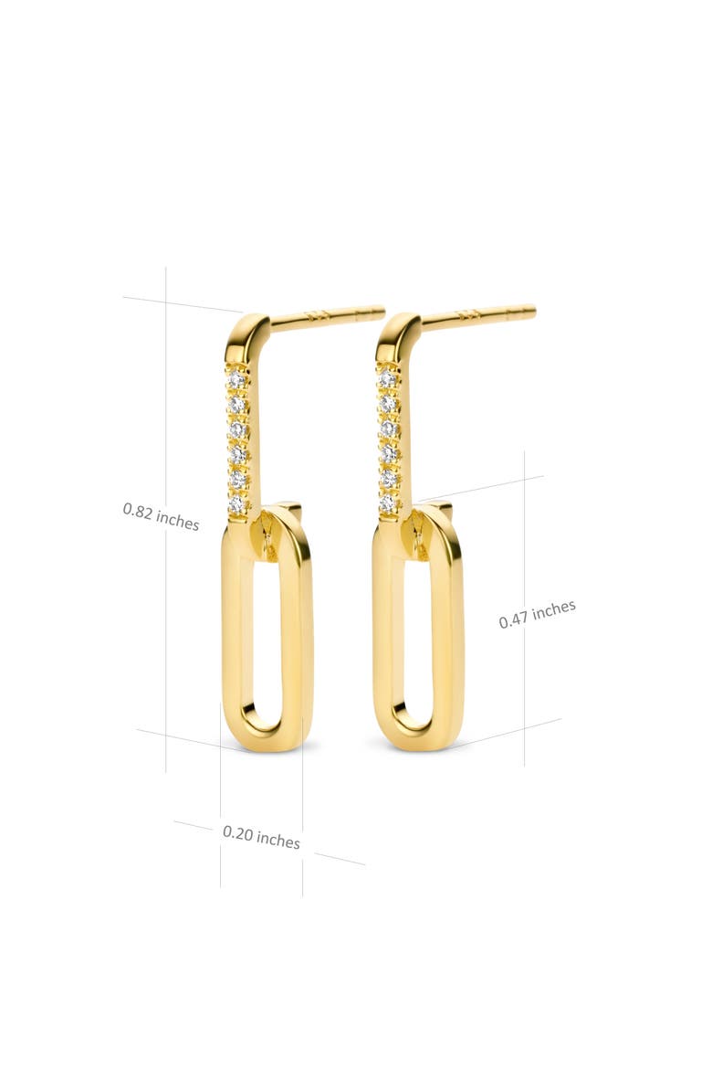 Break-Away Diamond Earrings | 12 natural diamonds | 925 Sterling Silver | Earrings | Pin | Yellow 18k-Gold Plated, Alternate, color, Yellow 18k Gold Plated