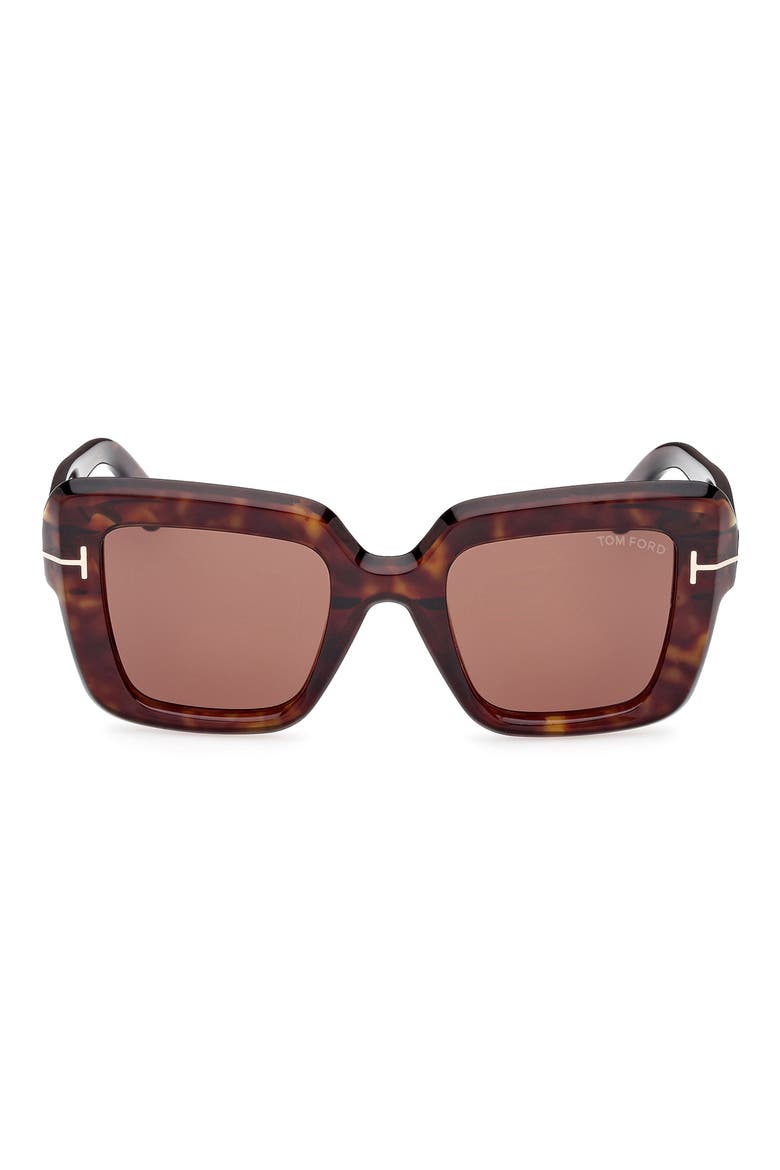 Esme 50mm Square Sunglasses, Main, color, DARK HAVANA / ROVIEX
