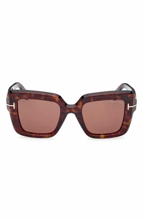 TOM FORD Esme 50mm Square Sunglasses