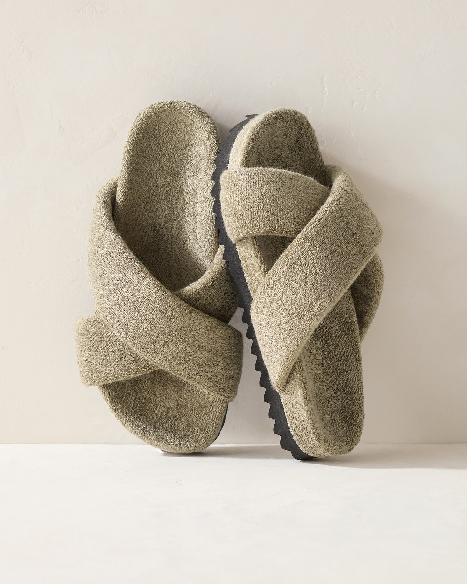Haven Well Within Resti Criss-Cross Terry Slippers, Main, color, Vetiver