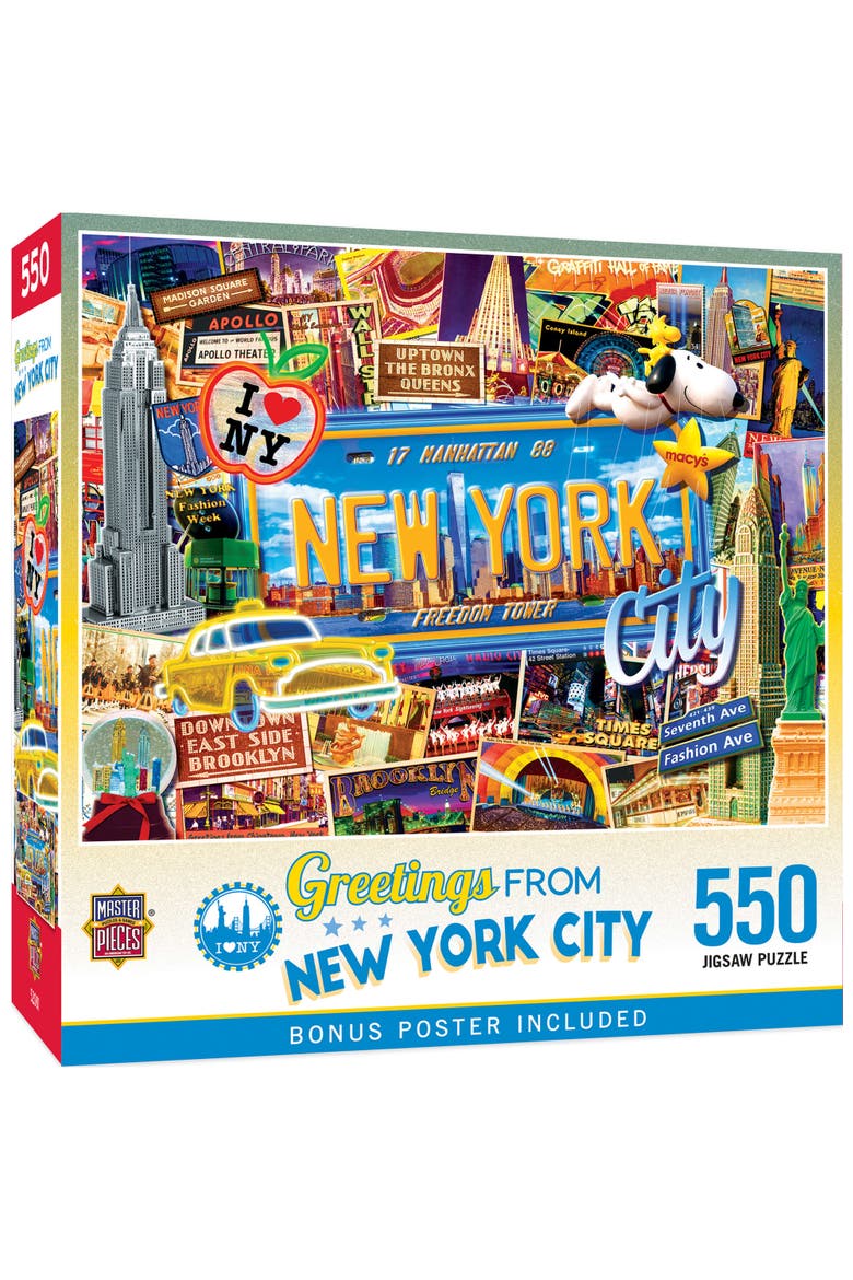 Greetings From New York 550pc Puzzle, Main, color, Multicolor