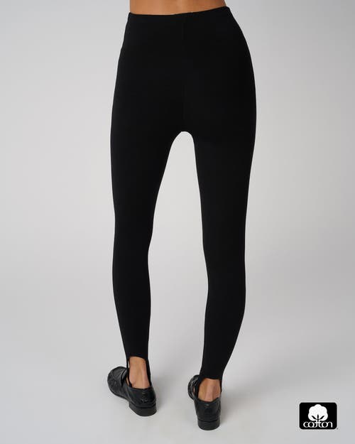 Weworewhat Cotton Stirrup Legging In Black
