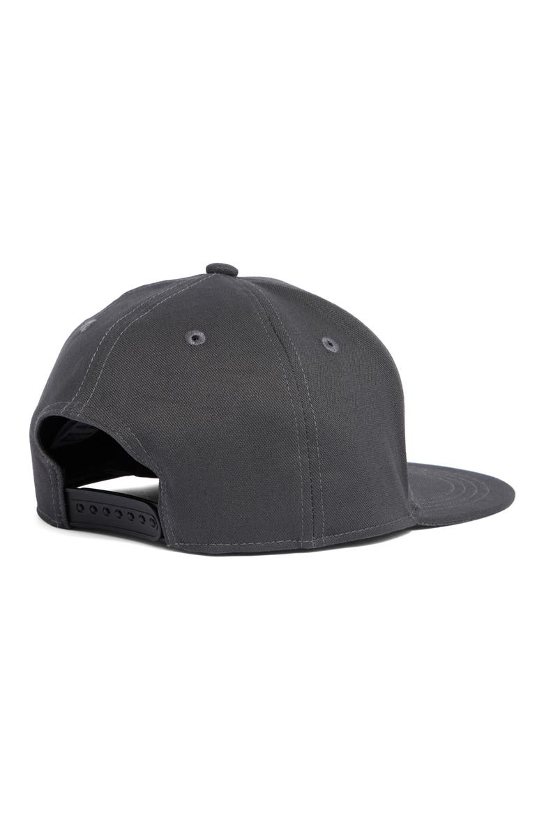 Laminated Flat Bill Baseball Cap, Alternate, color, GREY ONYX